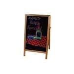 Winco MBAF-2, Sidewalk Marker Board with Wooden A-Frame, Natural Finish