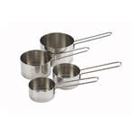 MCP-4P, Stainless Steel Measuring Cups with Wire Handle, 4-Piece Set