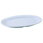 Winco MMPO-118W, 11.5x8-Inch Oval Melamine Platters with Narrow Rim, White, 1 Dozen, NSF