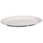 Winco MMPO-139W, 13.25x9.63-Inch Oval Melamine Platters with Narrow Rim, White, 1 Dozen, NSF