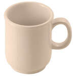 MMU-8, 8 Oz Bulbous Tan Melamine Mug, DZ