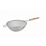 MS2K-10S, 10.5-Inch Single Fine Mesh Strainer with Flat Wooden Handle