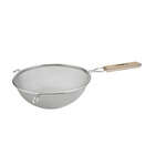 MS3A-8S, 8-Inch Fine Mesh Strainer with Wooden Handle