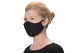 Winco MSK-1KLXL, 2-Ply Cotton Black Reusable Face Mask, L/XL Size, Pack of 2 (Discontinued)