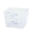 PCSC-12C, 12-Quart Clear Square Polycarbonate Food Storage Container, NSF
