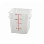 PESC-8, 8-Quart White Square Polyethylene Food Storage Container, NSF