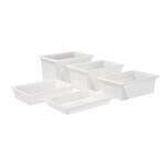 PFHW-3, 18x12x3-Inch White Polypropylene Food Storage Box