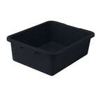 PLW-7K, 20.75x16.75x7-Inch Heavy-Duty Dish Box, Black