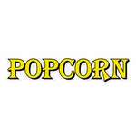 Winco POP-8RC-D, Decal "POPCORN" Gold Font/White Background