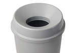 PTCRL-22G, Gray Plastic Round Trash Can Lid for PTCR-22G Trash Can