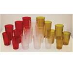 PTP-24A, 24-Ounce Amber Pebbled Tumblers, 12-Piece Pack