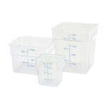 PTSC-12, 12-Quart Polypropylene Square Storage Container, Translucent