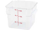 PTSC-6, 6-Quart Polypropylene Square Storage Container, Translucent