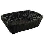 Winco PWBK-118T, 11.5-Inch Polypropylene Woven Rectangular Baskets, Black, 12-Piece-Pack (Discontinued)