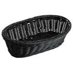 Winco PWBK-94B, 9-Inch Polypropylene Woven Basket, Oblong, Black, 6-Piece Pack (Discontinued)