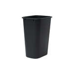 PWR-41K, 41 Quart Black Tall Plastic Rectangular Waste Basket
