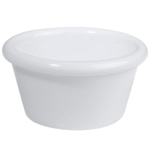 RP-6W, 6-Ounce Plain Melamine Ramekins, White, 1 Dozen
