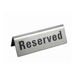RVS-4, 4.75x1.75-Inch Stainless Steel Reserved Sign