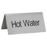 SGN-104, -Hot Water- Stainless Steel Tent Sign