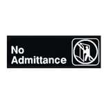SGN-331, 9x3-inch 'No Admittance' Black Information Sign
