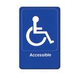 SGN-653B, 6x9-inch 'Accessible' Blue Information Sign