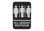 SGNB-607 6x9-inch 'All Gender Restroom' Braille Information Sign