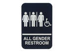 Winco SGNB-608 6x9-inch 'All Gender Restroom with Accessible' Braille Information Sign