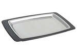 SIZ-11ВЅT, 11 x 7-Inch Sizzle Platter Set, Rectangular, Stainless Steel with Bakelite Underliner