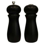 SP-612, Salt Shaker and Pepper Grinder, Rubberwood with Black Matte Finish, 2-Piece Set