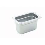 Winco SPJH-904, 4-Inch Deep One-Ninth Size Anti-Jamming Steam Table Pan, NSF