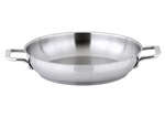 SSOP-12, 12.5-Inch Dia Try-Ply Stainless Steel Omelet Pan w/o Lid, 2 Handles, NSF