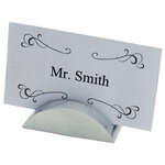 Winco TCD-2, Cast Aluminum Table Sign Holder with Half Circle Base, 2-Piece Pack (Discontinued)