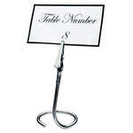 Winco TCD-3C, Chrome Plated Table Sign Clip with C-Swirl Base, 6-Piece Pack (Discontinued)