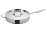 TGET-6, 6-Quart Tri-Ply Stainless Steel Saute Pan w/Lid, Helper Handle, NSF