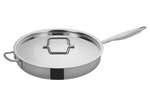 TGET-7, 7-Quart Tri-Ply Stainless Steel Saute Pan w/Lid, Helper Handle, NSF