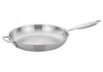 TGFP-14, 14-Inch Dia Tri-Ply Stainless Steel Fry Pan w/o Lid, Natural Finish, Helper Handle, NSF