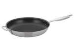 TGFP-14NS, 14-Inch Dia Tri-Ply Stainless Steel Fry Pan w/o Lid, Non Stick, Helper Handle, NSF