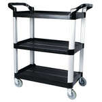 Winco UC-40K, 40x19.75x37.5-Inch Black 3-Tier Utility Cart (Discontinued)