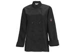 UNF-7KS Black Women's Tapered Fit Chef Jacket, S, EA