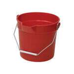 UPP-10R, 10 Qt Red Plastic Utility Pail w/ Pour Spout
