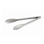 UT-12LT, 12-Inch Stainless Steel Utility Tong with Scalloped-Edge