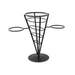 WBKH-5, 1-Cone Black Wire French Fries Basket