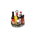 WBKH-6SB, Black Straight Back Wire Tabletop Condiment Rack
