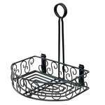 WBKH-6SB, Black Straight Back Wire Tabletop Condiment Rack