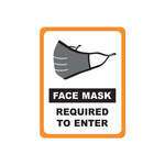 Winco WC-811, 8.5x11-Inch “Face Mask Required” Window Cling Sign, 2/PK (Discontinued)