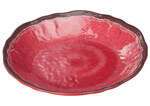 Winco WDM001-505, 9.63-Inch Dia Ardesia Lusia Melamine Hammered Deep Plate, Red, 24/CS (Discontinued)