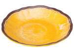 Winco WDM001-605, 9.63-Inch Dia Ardesia Lusia Melamine Hammered Deep Plate, Yellow, 24/CS (Discontinued)