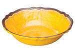 Winco WDM001-607, 13.75-Inch Dia 3 Qt. Ardesia Lusia Melamine Hammered Bowl, Yellow, 12/CS (Discontinued)