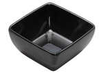 Winco WDM009-302, 3.5-Inch Dia 5 Oz Ardesia Linza Melamine Square Mini Bowl, Black, 48/CS (Discontinued)