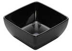 Winco WDM009-304, 7.5-Inch Dia 1.75 Qt Ardesia Linza Melamine Square Bowl, Black, 12/CS (Discontinued)